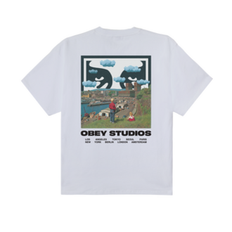 OBEY Sky Face tee white