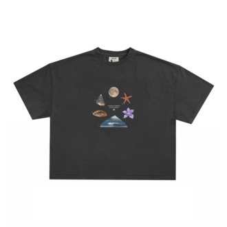 Latitud Fuego Eruption Crop T-Shirt Antracita