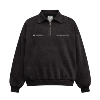Latitud Fuego Polo Fleece Sweater Black Brown