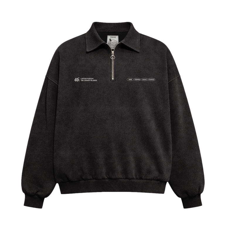 Latitud Fuego Latitud Fuego Polo Fleece Sweater Black Brown