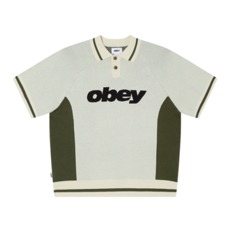 OBEY Sport Polo Sweater Unbleached Multi