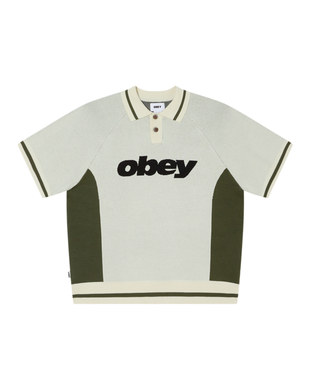 OBEY OBEY Sport Polo Sweater Unbleached Multi