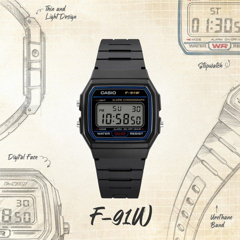Casio Casio F-91W-1YEG