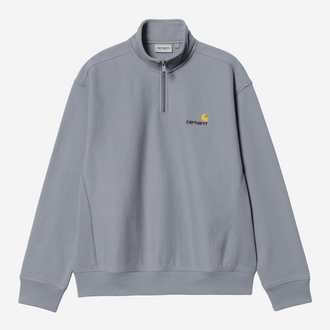 Carhartt WIP Half Zip American Script Sweat Shady Blue