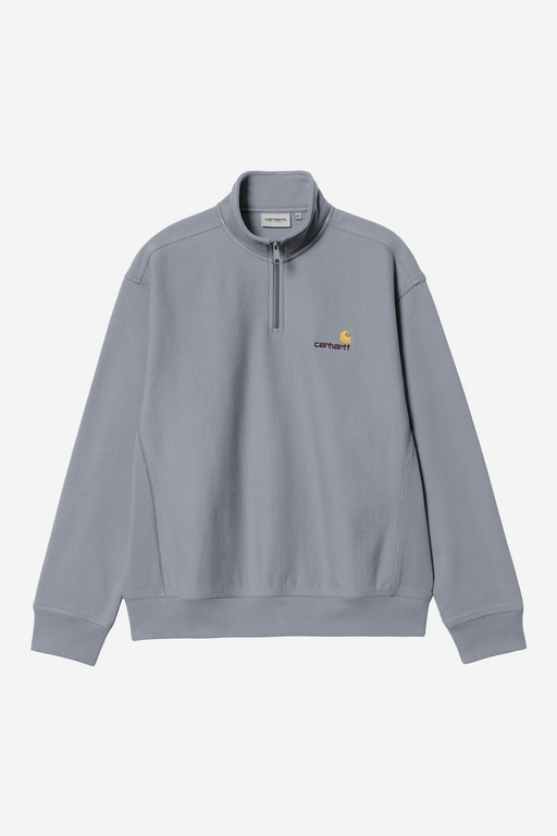 Carhartt WIP Carhartt WIP Half Zip American Script Sweat Shady Blue