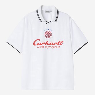 Carhartt WIP S/S Terrace Football T-Shirt Heart Train Jacquard White
