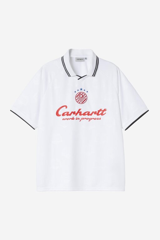 Carhartt WIP Carhartt WIP S/S Terrace Football T-Shirt Heart Train Jacquard White