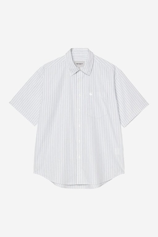 Carhartt WIP Carhartt WIP S/S Keene Shirt Cotton Poplin Keene Stripe, White