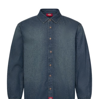 Dickies Lightweight Denim Shirt Khaki Tinted Blue