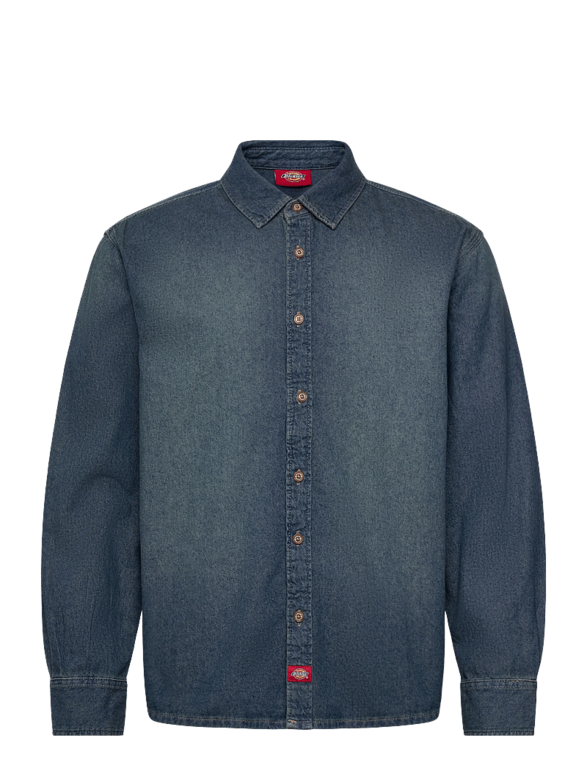 Dickies Dickies Lightweight Denim Shirt Khaki Tinted Blue