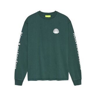 New Amsterdam Surf Association Logo Longsleeve Bottle Green/White