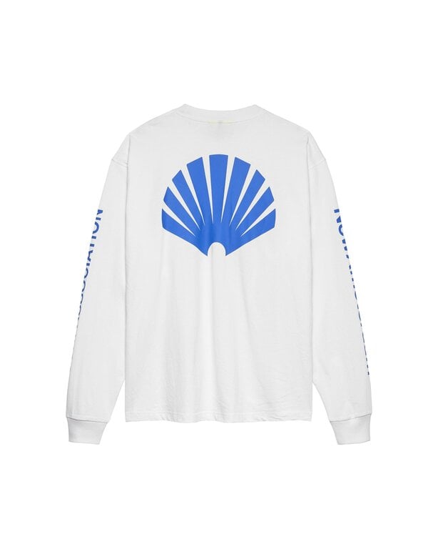 New Amsterdam Surf Association New Amsterdam Surf Association Logo Longsleeve White & Cobalt