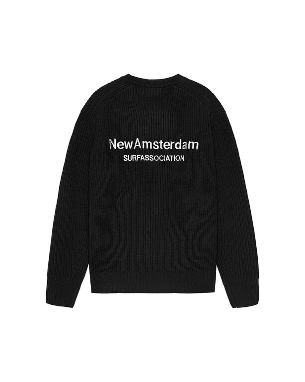 New Amsterdam Surf Association New Amsterdam Surf Association Knitted Crewneck Black