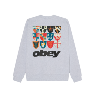 OBEY Shields Extra Heavy Crew Ash Grey