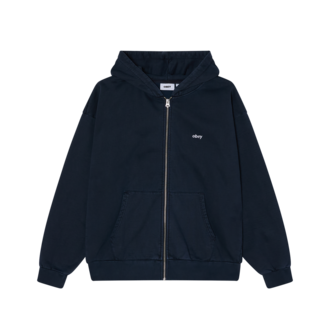 OBEY Lowercase Pigment Zip Hood Dark Sapphire