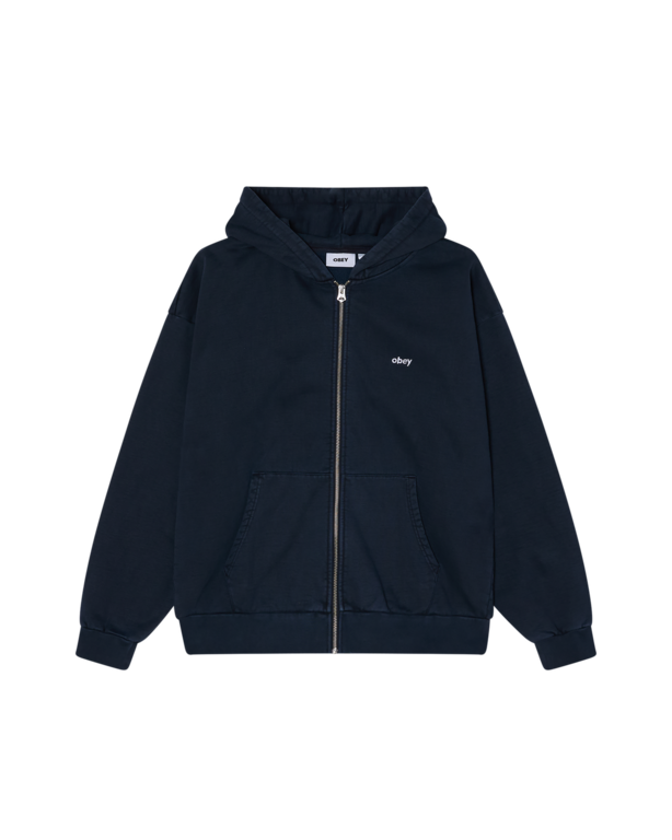 OBEY OBEY Lowercase Pigment Zip Hood Dark Sapphire
