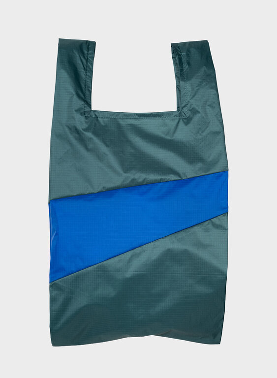 Susan Bijl Susan Bijl The New Shopping Bag Pine & Blue Large