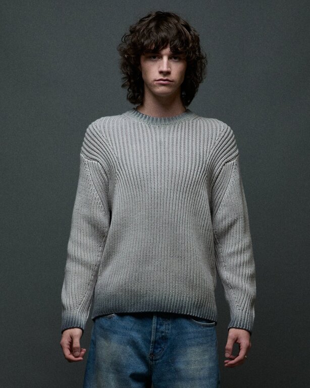 OBEY OBEY Ian Faded Wash Sweater Grey Faded