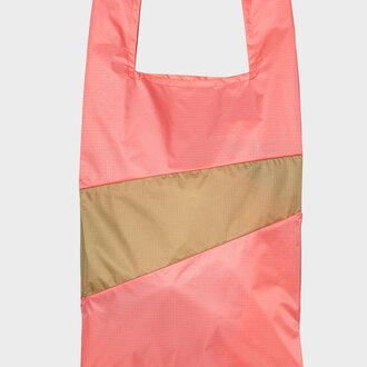 Susan Bijl The New Shopping Bag Coral & Moss Large