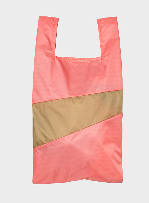 Susan Bijl Susan Bijl The New Shopping Bag Coral & Moss Large