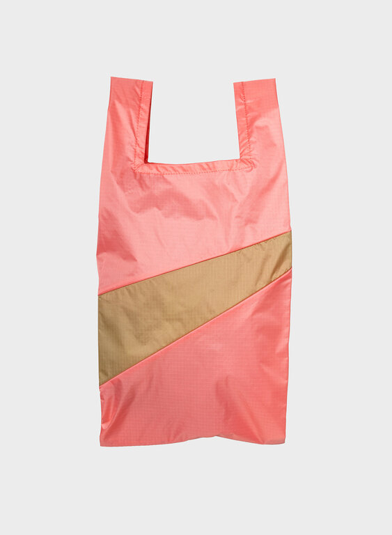 Susan Bijl Susan Bijl The New Shopping Bag Coral & Moss Medium