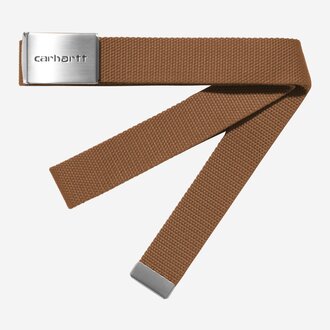 Carhartt WIP Clip Belt Chrome WIP H Brown