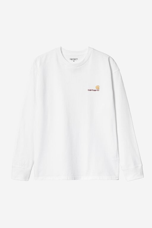 Carhartt WIP Carhartt WIP L/S American Script T-Shirt White