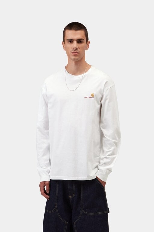 Carhartt WIP Carhartt WIP L/S American Script T-Shirt White