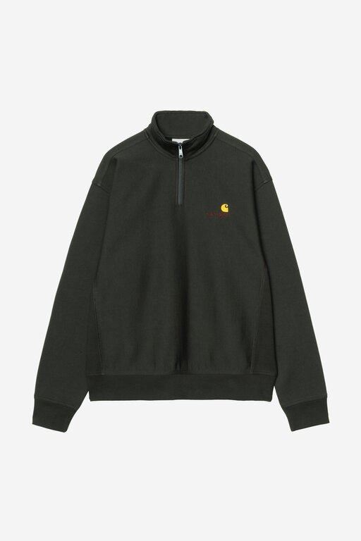 Carhartt WIP Half Zip American Script Sweat Raven