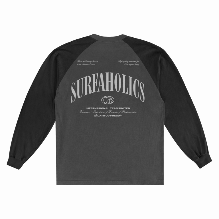 Latitud Fuego Latitud Fuego WS Raglan Crop Longsleeve Black / Grey