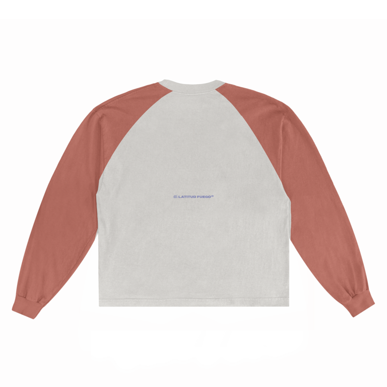 Latitud Fuego Latitud Fuego WS Raglan Crop Longsleeve Aragon / White