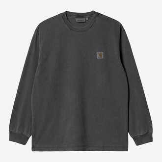 Carhartt WIP L/S Vista T-Shirt Garment Dyed Black