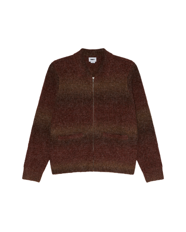 OBEY OBEY Anton Gradient Cardigan Brown
