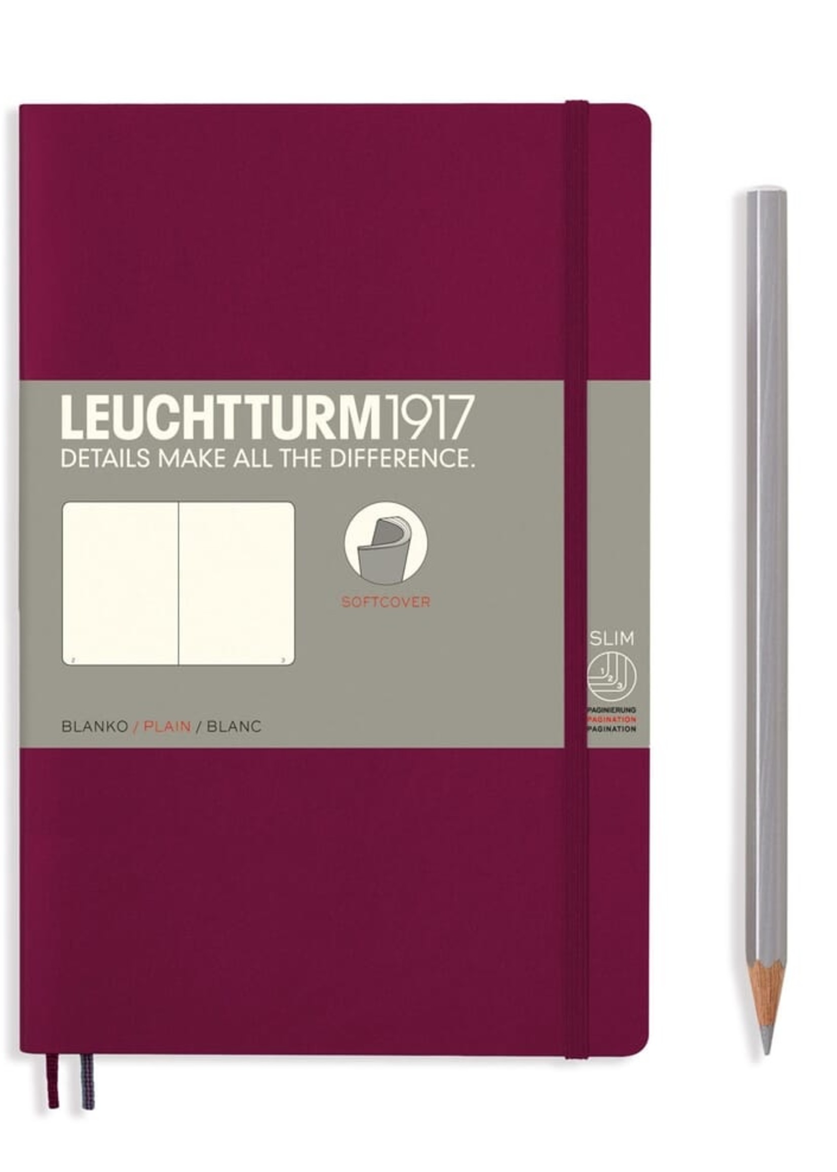 Leuchtturm1917 Notitieboek Paperback B6+ Soft Cover Port Red