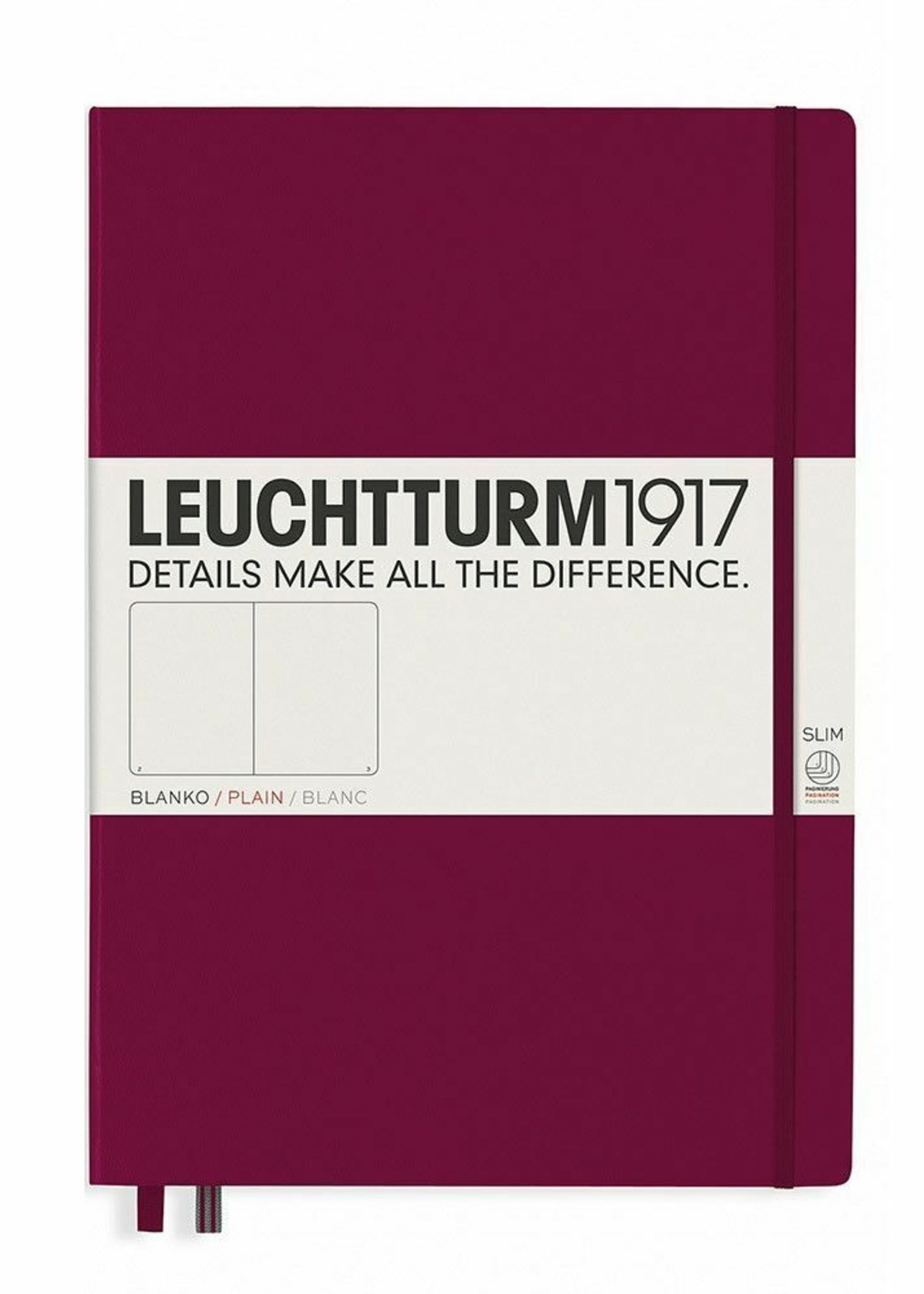 Leuchtturm1917 Notitieboek Master Slim A4+ Hard Cover Port Red
