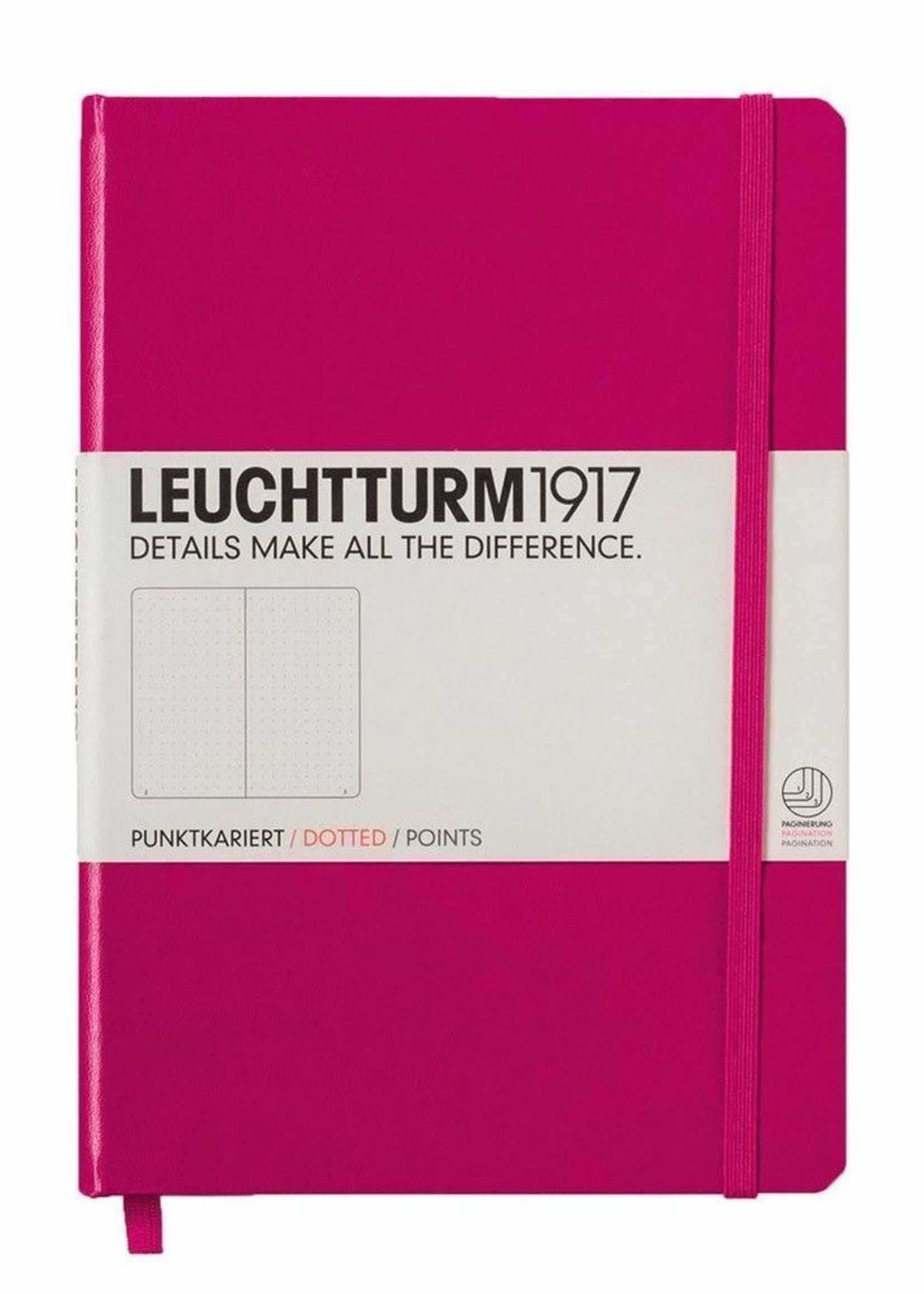 Leuchtturm1917 Notitieboek Medium Hard Cover Berry Gelijnd