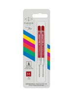 Parker Quink Balpen Vulling Medium Rood/2st