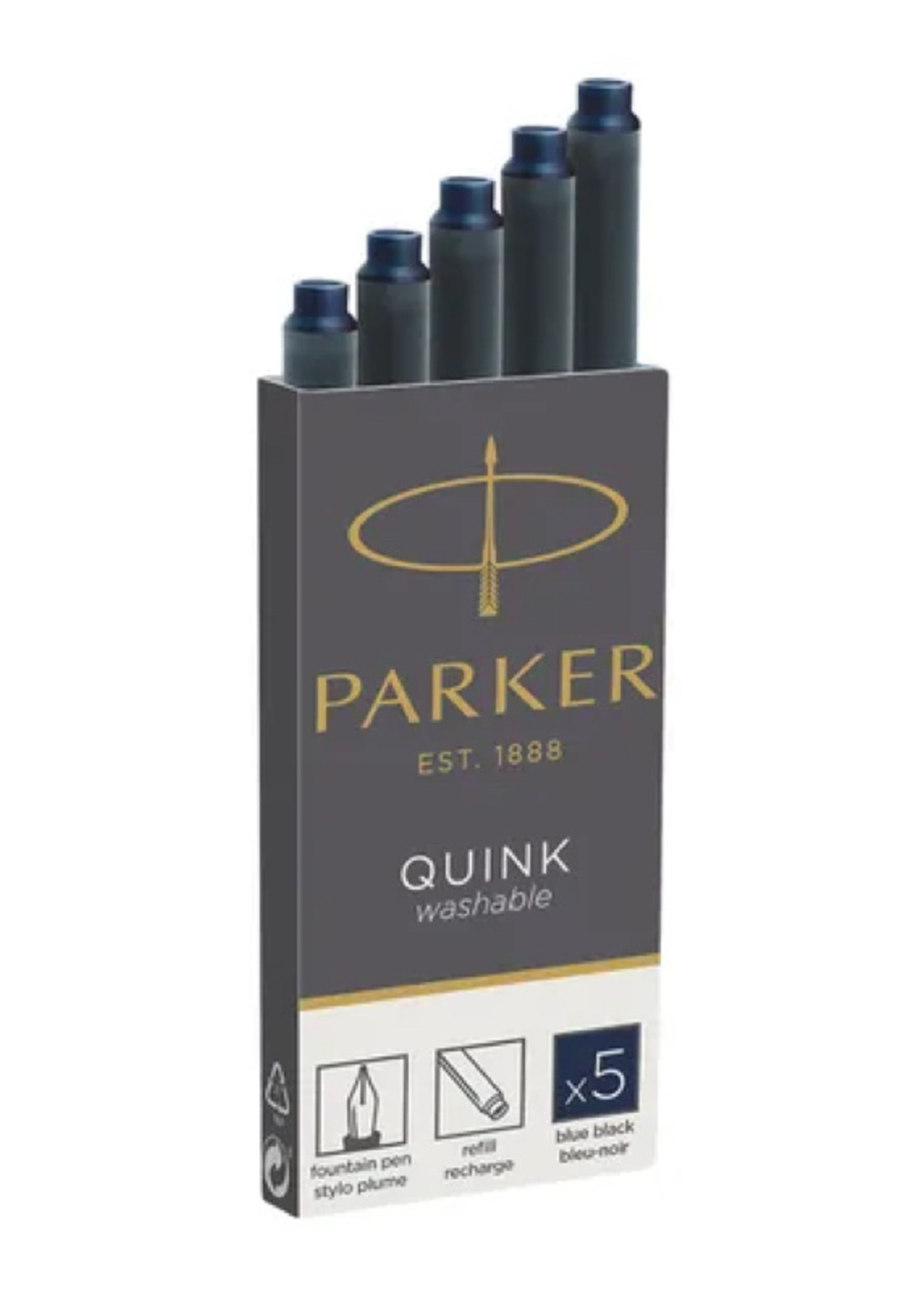 Parker Quink Inkt Vullingen Blauw/Zwart