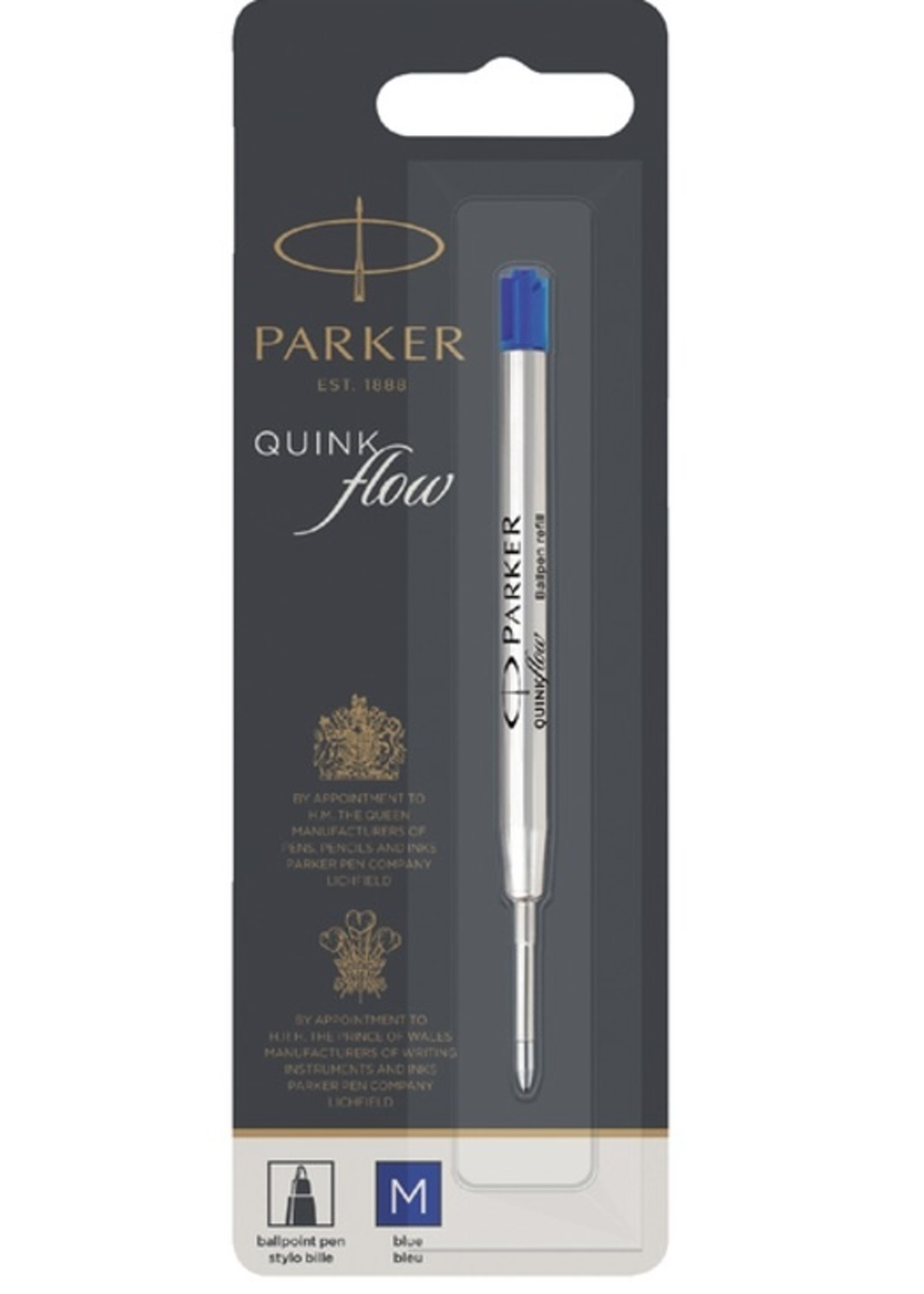 Parker Quink Balpen Vulling Medium Blauw