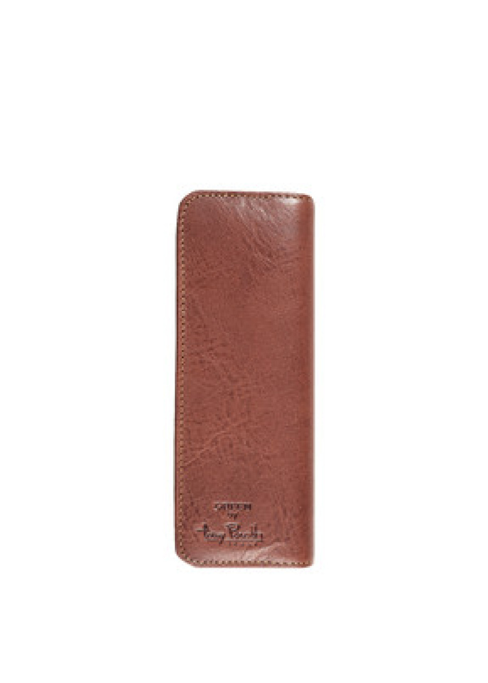 Tony Perotti Pen Etui met rits en 3-penlussen Vintage Brown