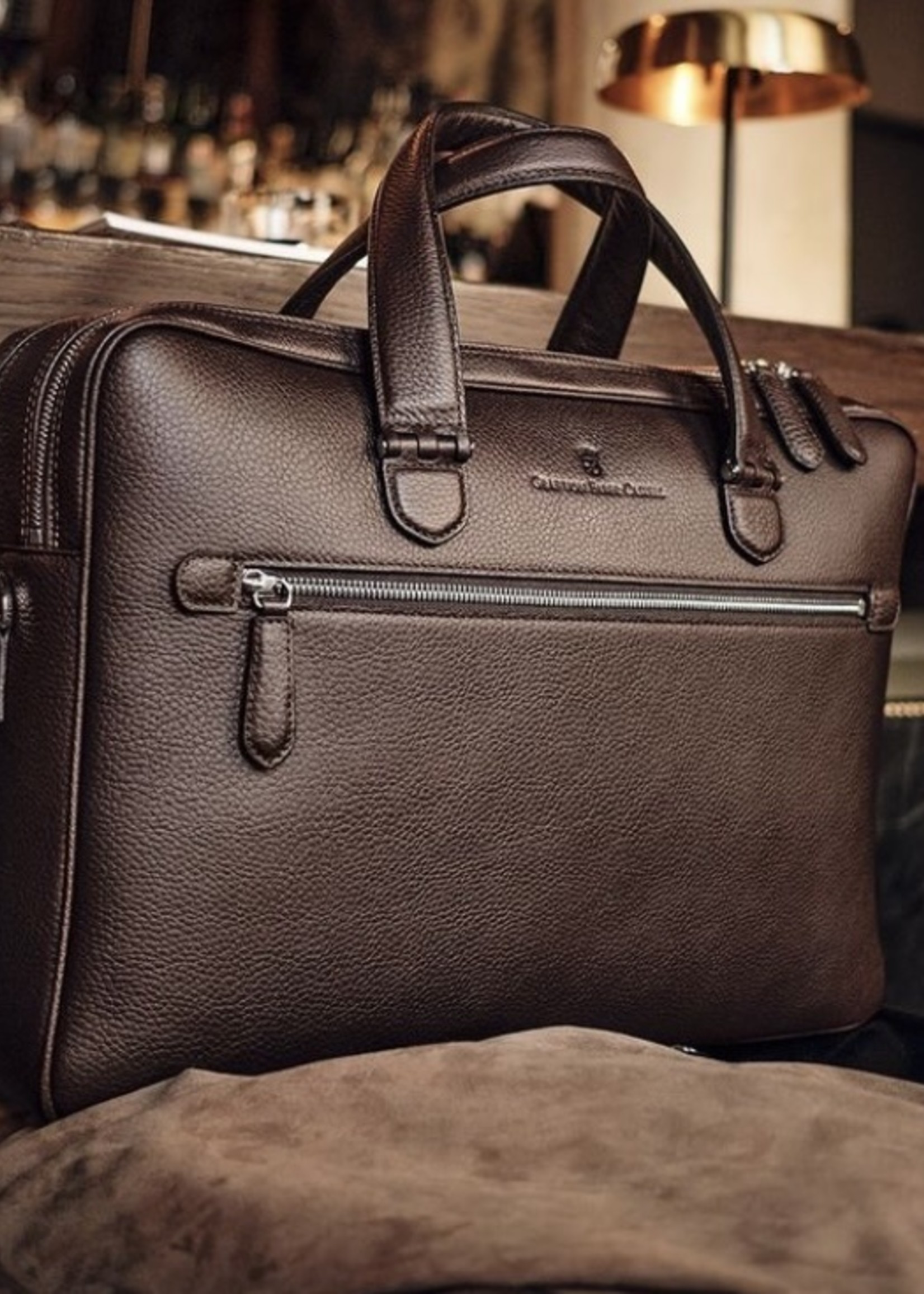 Graf von Faber-Castell Businesstas Cashmere 2-vaks Dark Brown