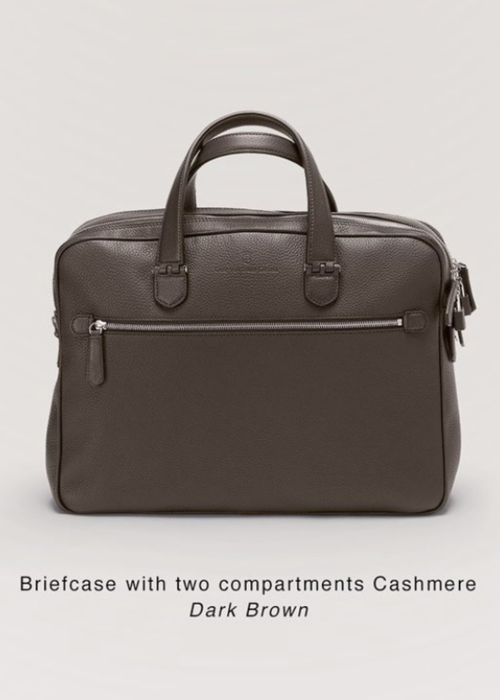 Graf von Faber-Castell Businesstas Cashmere 2-vaks Dark Brown