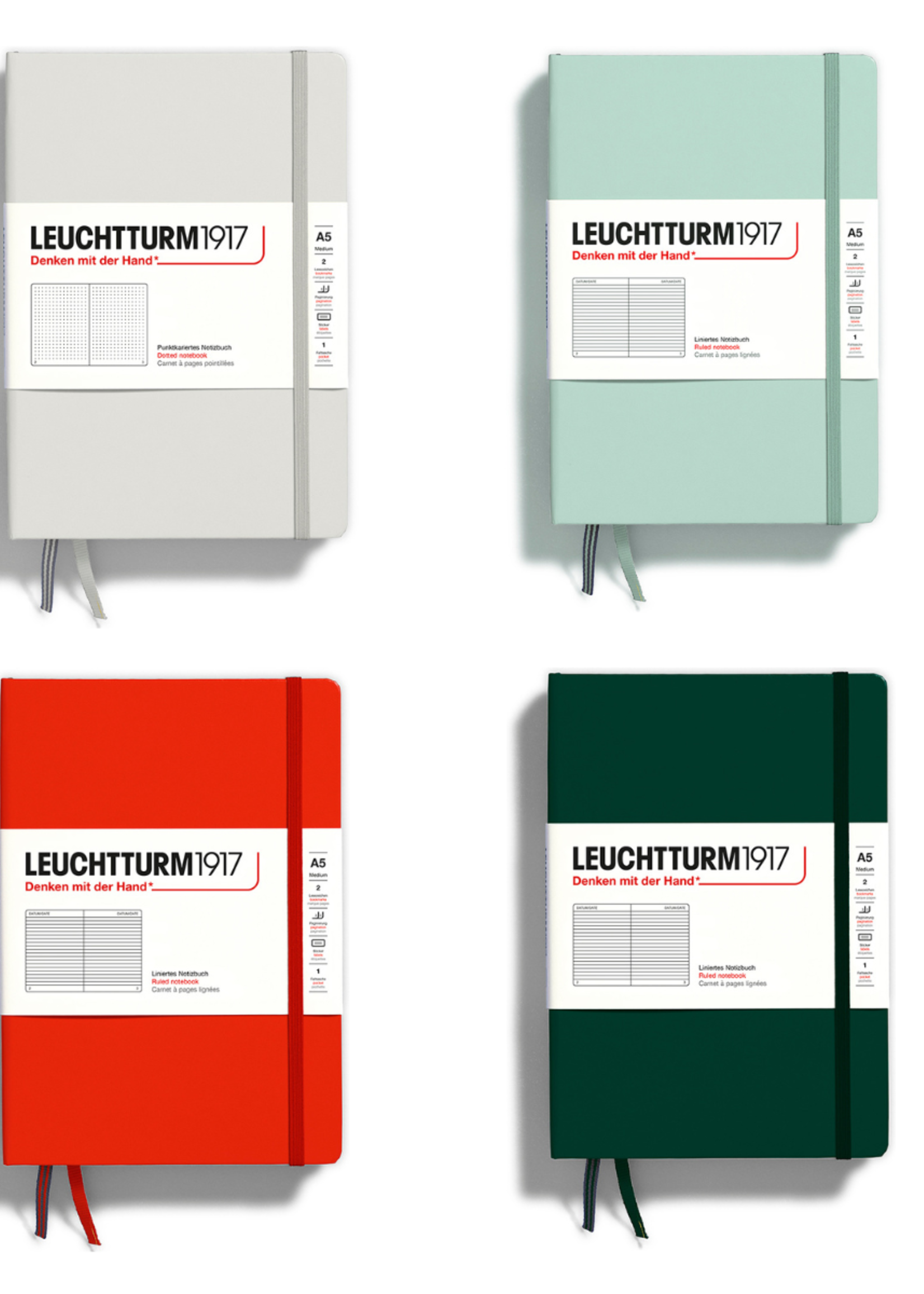 Leuchtturm1917 Medium A5  Soft Cover Natural Colours  Forest Green