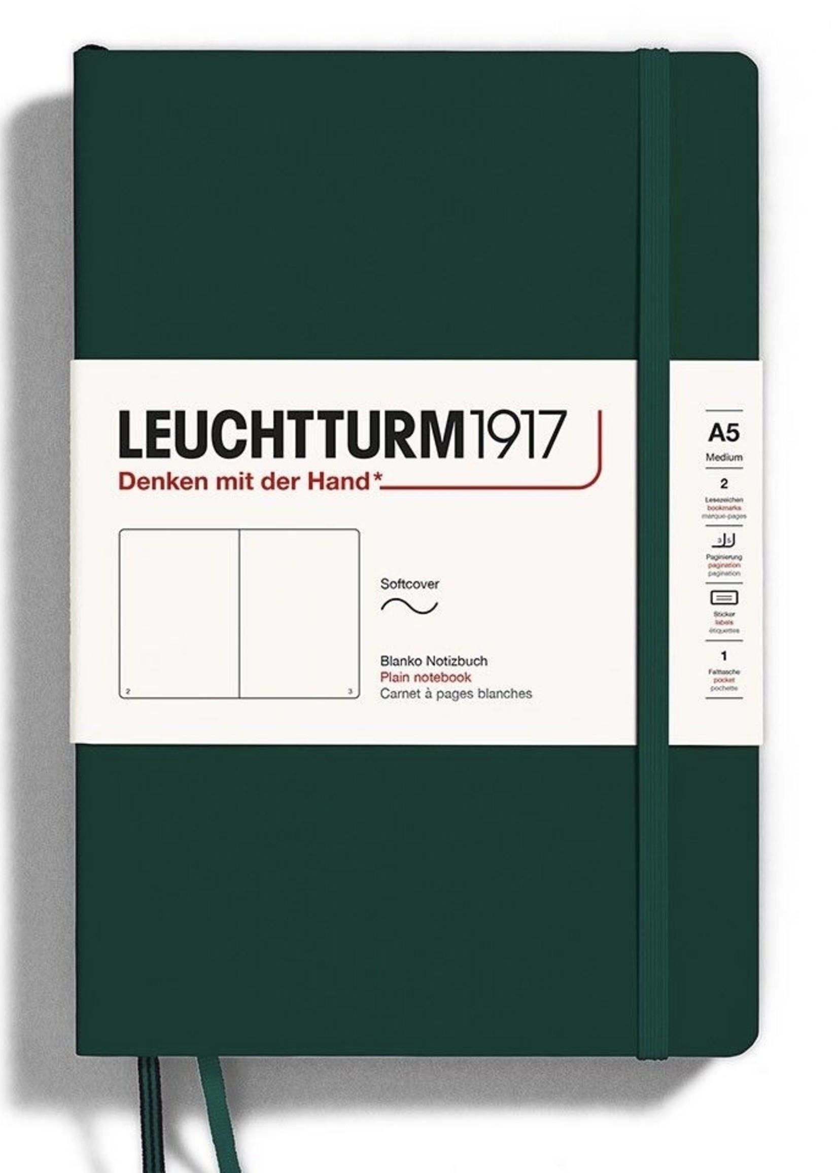 Leuchtturm1917 Medium A5  Soft Cover Natural Colours  Forest Green