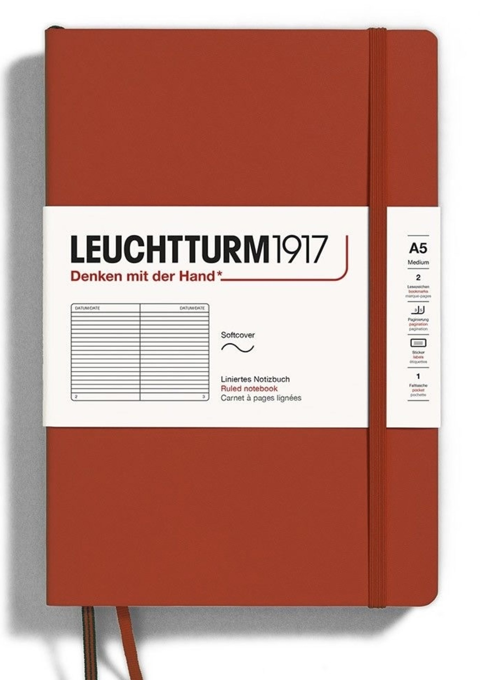 Leuchtturm1917 Medium A5  Soft Cover Natural Colours Fox Red
