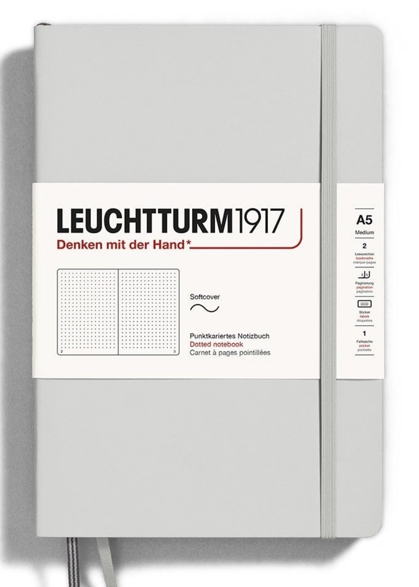 Leuchtturm1917 Medium A5  Soft Cover Natural Colours  Light Grey