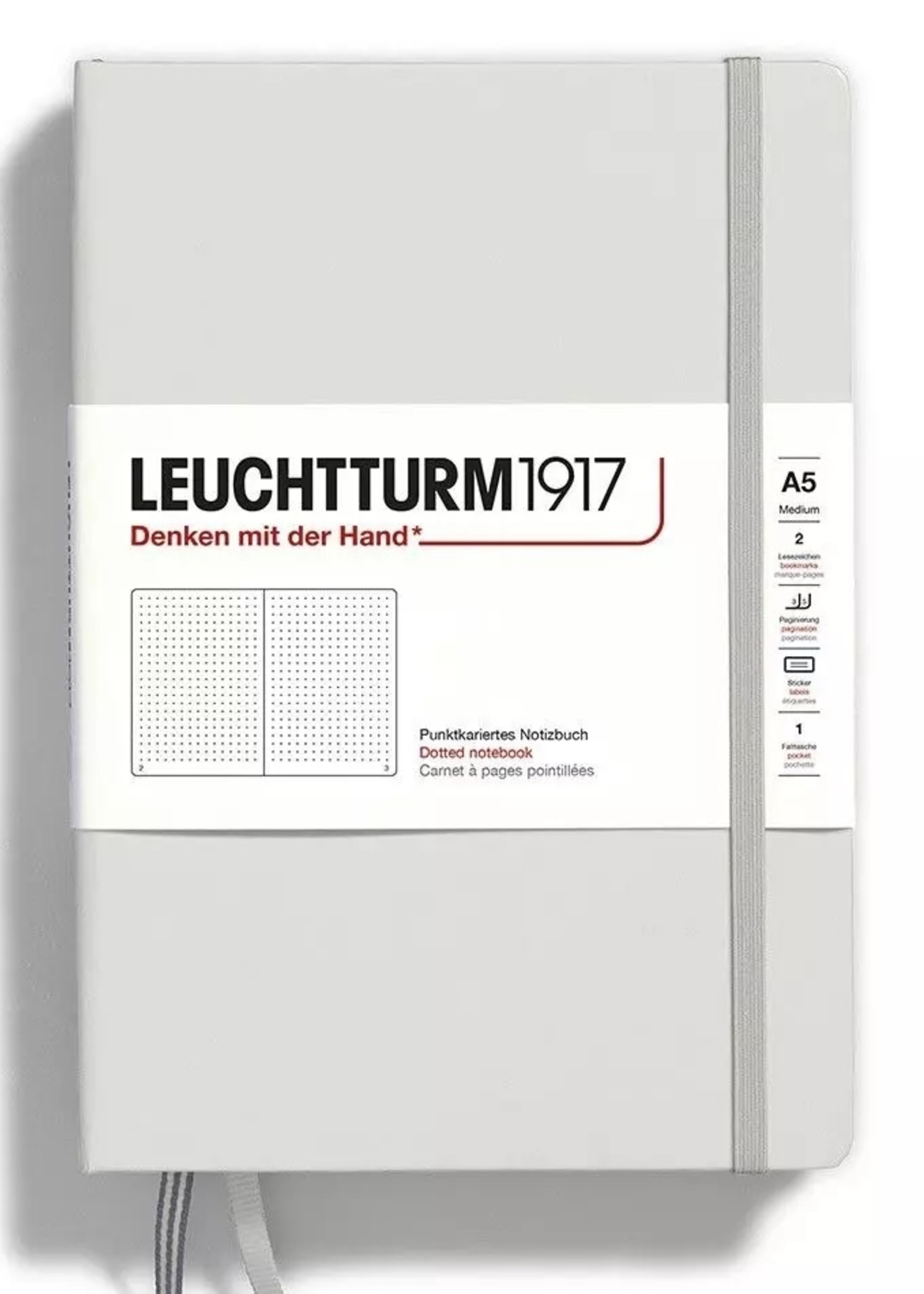 Leuchtturm1917 Medium A5  Hard Cover Natural Colours Light Grey