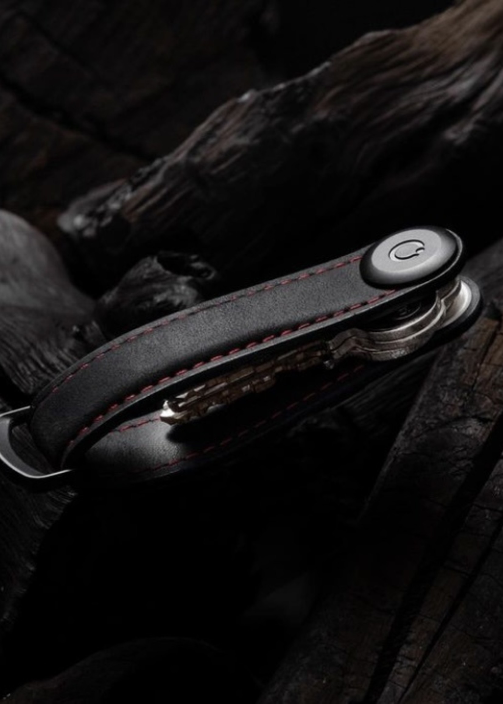 Orbitkey 2.0 Crazy Horse Leather Obsidian Black/Red