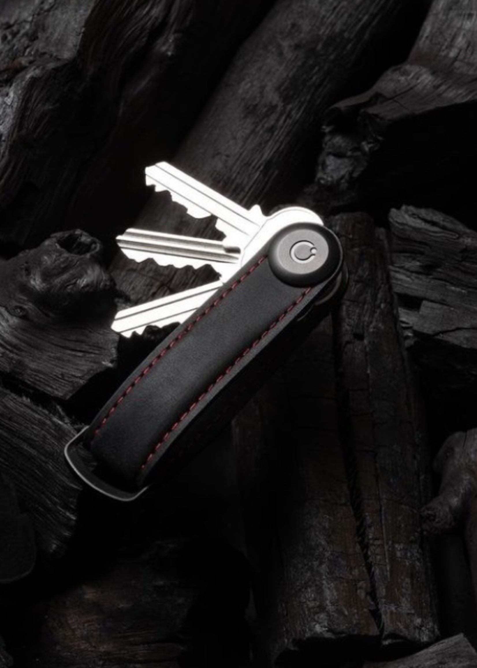 Orbitkey 2.0 Crazy Horse Leather Obsidian Black/Red