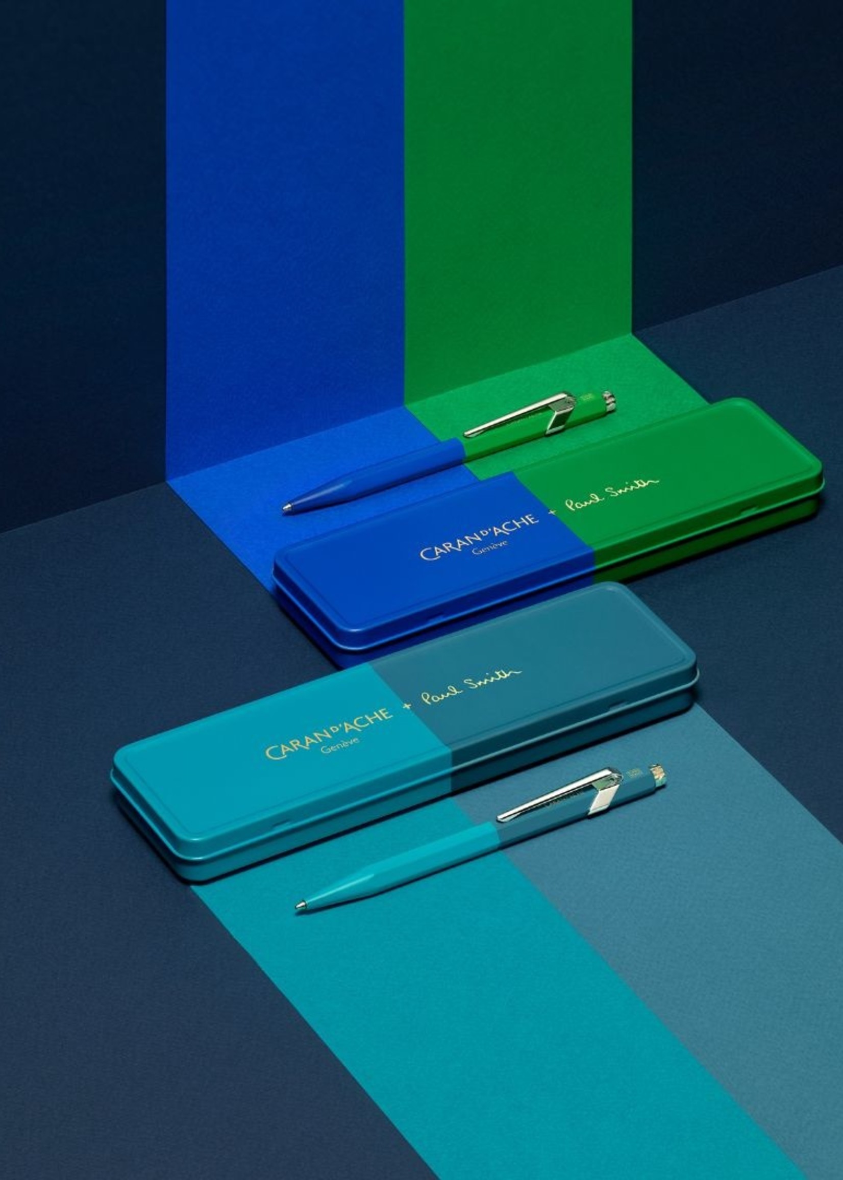 Caran d'Ache + Paul Smith Limited Edition IV balpen COBALT/EMERALD